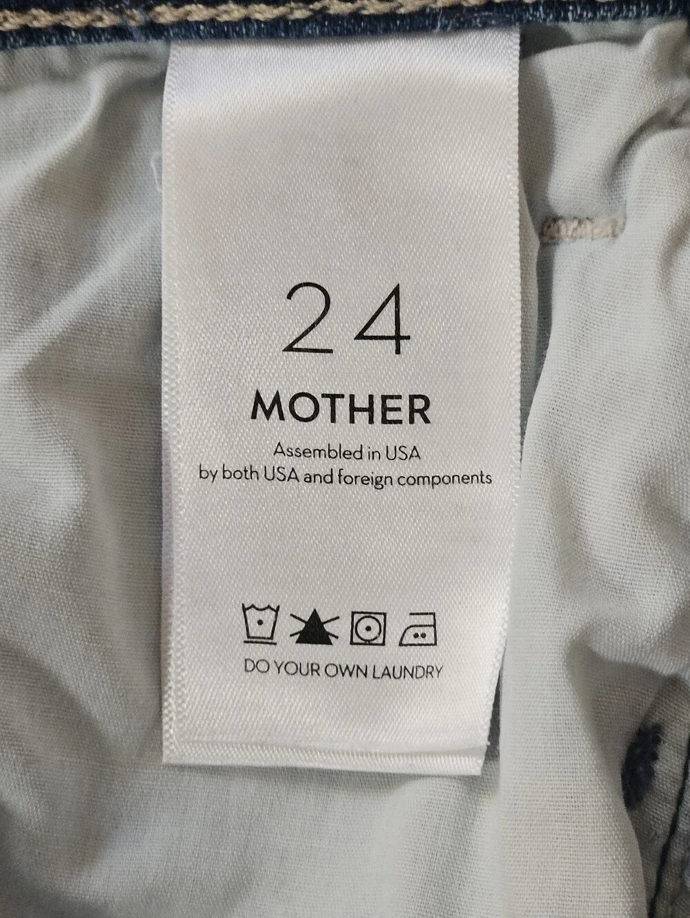 Mother The Hustler Ankle Fray Can't Stop Staring Wash SZ 24 Distressed